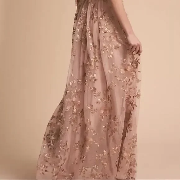 BHLDN ANTONIA DRESS NEW SIZE 10 ROSE GOLD - Picture 7 of 8